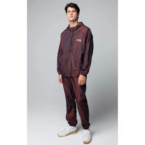 Talentless Men’s Reflective Track Pants Nylon Brown MERLOT Small